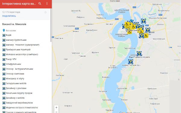 карта вакансій