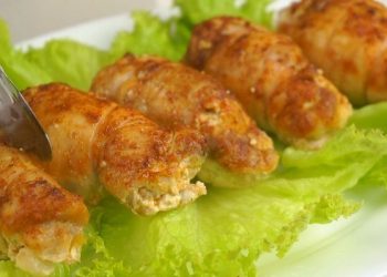 Прості курячі рулетики у духовці