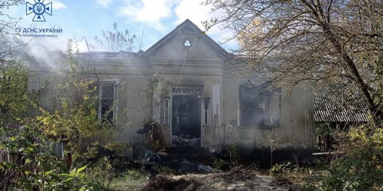 Смерть від пожежі на Теребовлянщині (фото)