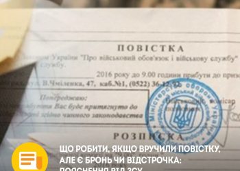 Що робити, якщо вручили повістку, але є бронь чи відстрочка: пояснення від ЗСУ