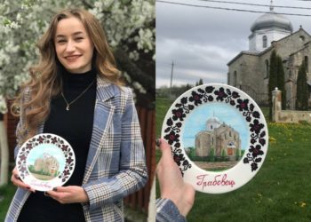 Майстриня з Тернопільщини розписує тарілки