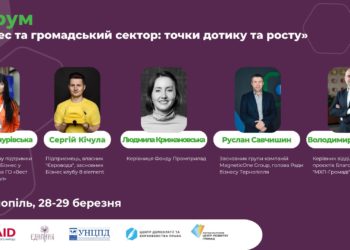 Форум «Бізнес та громадський сектор: точки дотику та росту» чекають у Тернополі