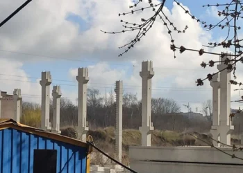 Будмайданчик Палацу спорту. Фото Zahid.net