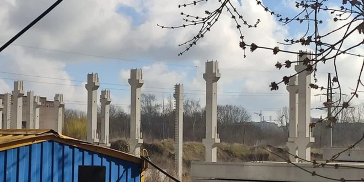 Будмайданчик Палацу спорту. Фото Zahid.net