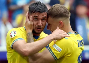 Збірна України перемагає Словаччину. Фото BBC