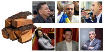 Дрова та тернопільські депутати. Колаж Ровесник