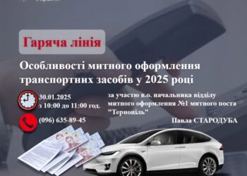 У Тернопільській митниці відбудеться гаряча лінія