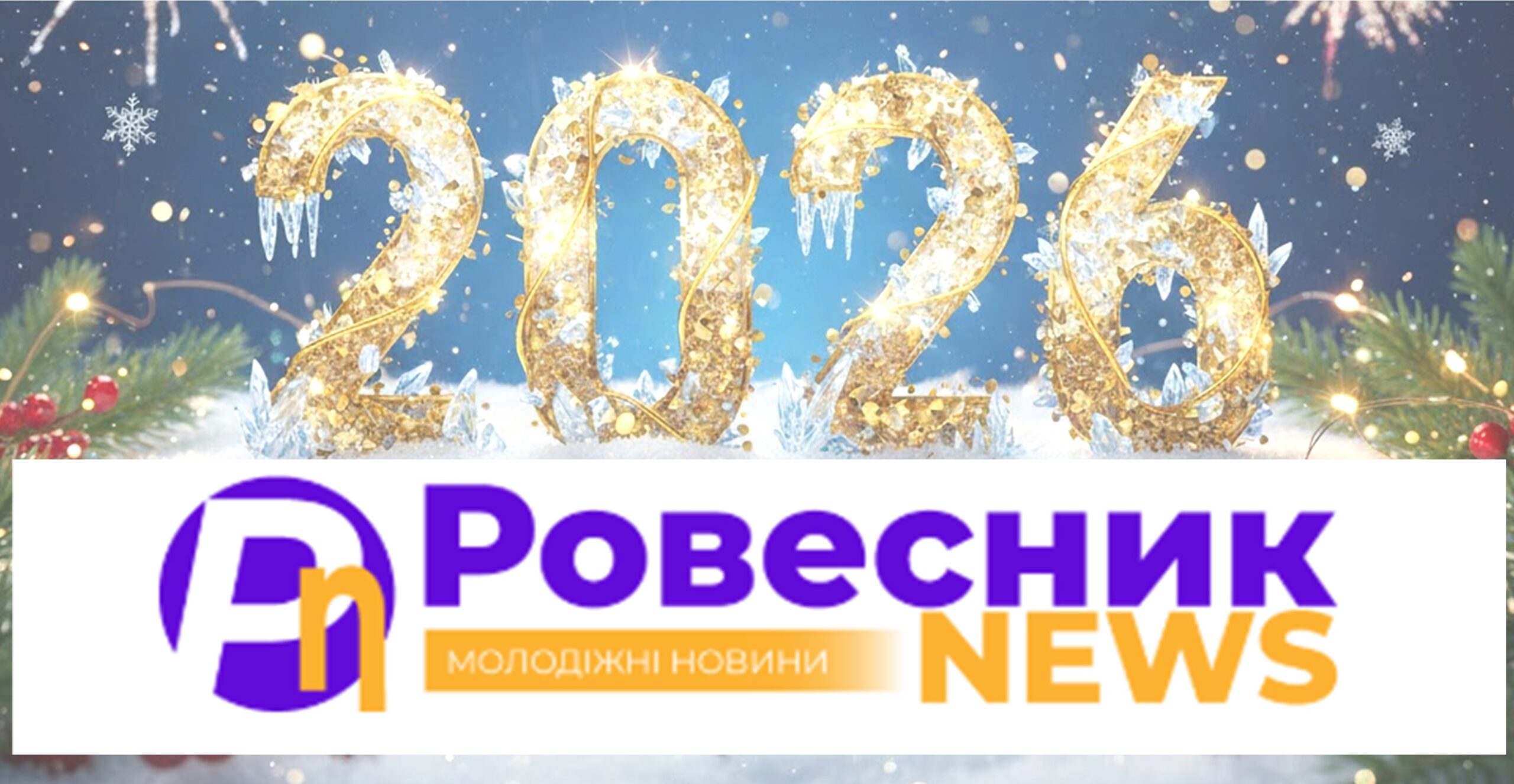 Молодіжне видання Ровесник щиро вітає читачів із Новим 2026 роком!