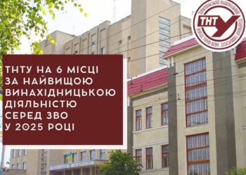 Інноваційний прорив ТНТУ: університет посів 6-те місце в Україні за кількістю винахідницьких заявок