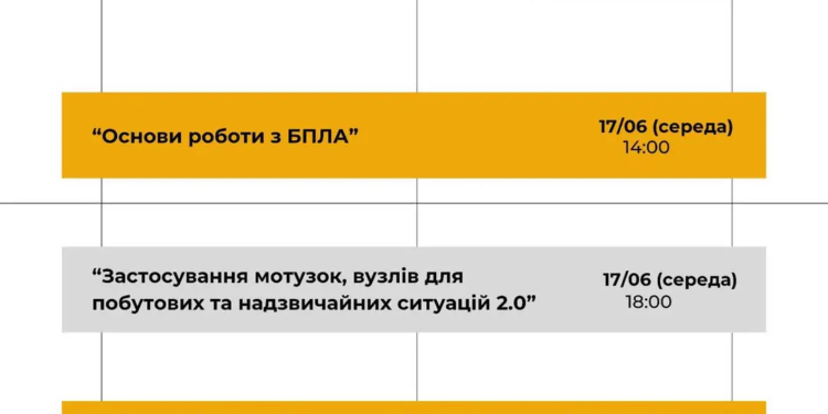 У Тернополі проведуть три безкоштовні тренінги для цивільних