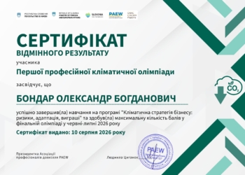 Кліматична стратегія бізнесу: успіх науковця на олімпіаді