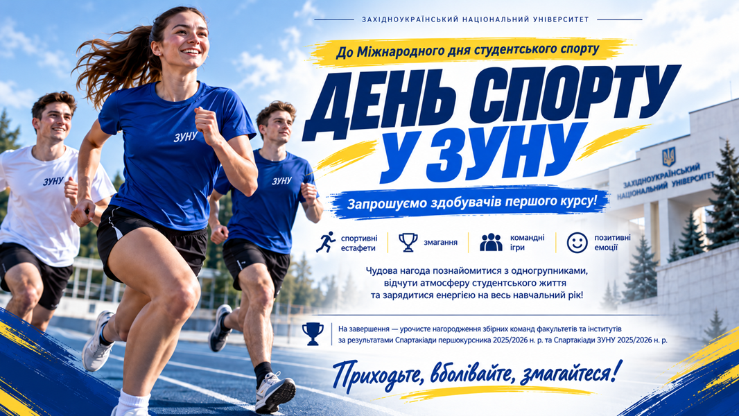 Спортивне свято для новачків: у ЗУНУ відбудеться День спорту для першокурсників