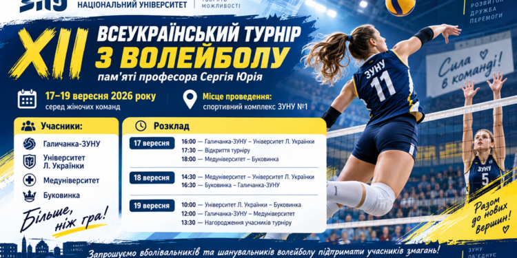 Меморіал професора Сергія Юрія: Тернопіль приймає XII Всеукраїнський волейбольний турнір серед жіночих команд